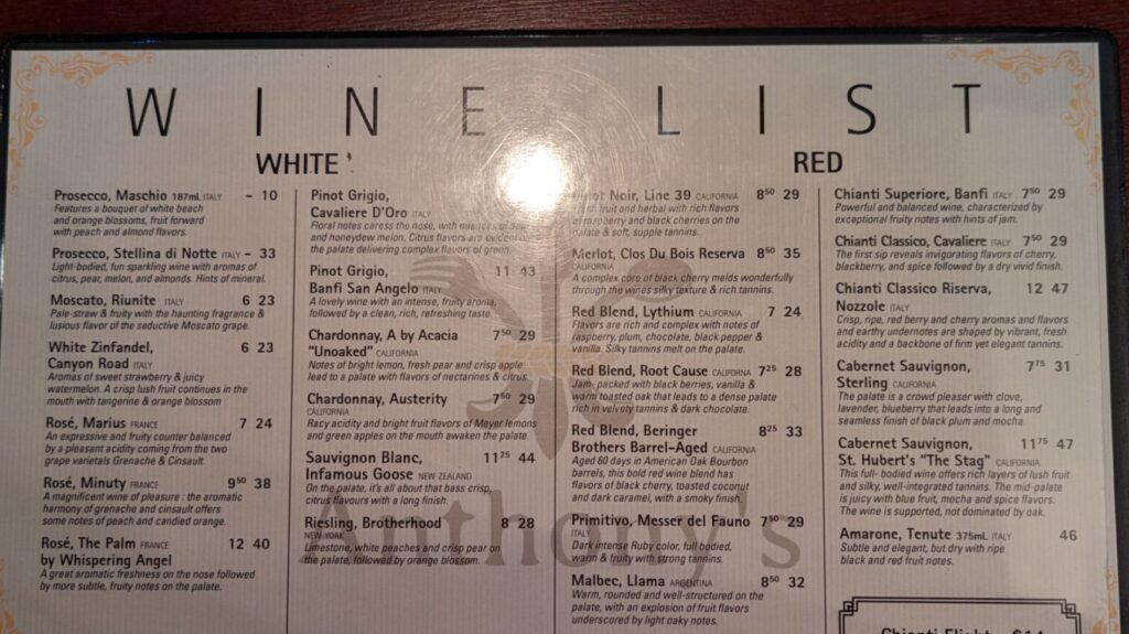 Anthony’s Italian Restaurant Menu 4